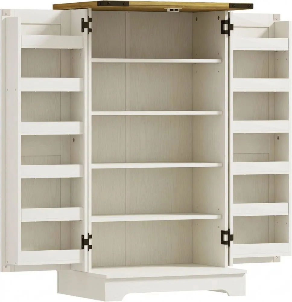 Armario de Cocina con Puertas y Estantes Ajustables para Comedor