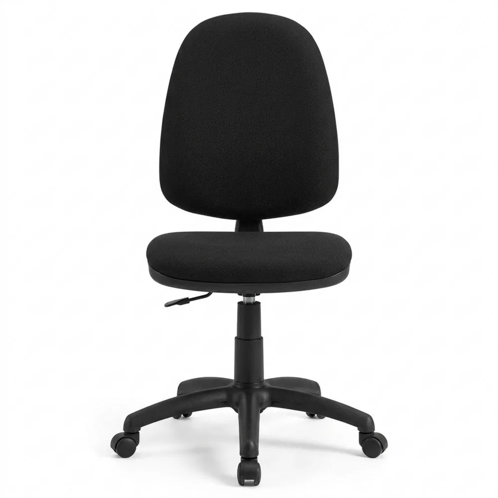 Silla de Oficina Ergonómica, Asiento y Respaldo Tapizados en Tela Bali, Negro