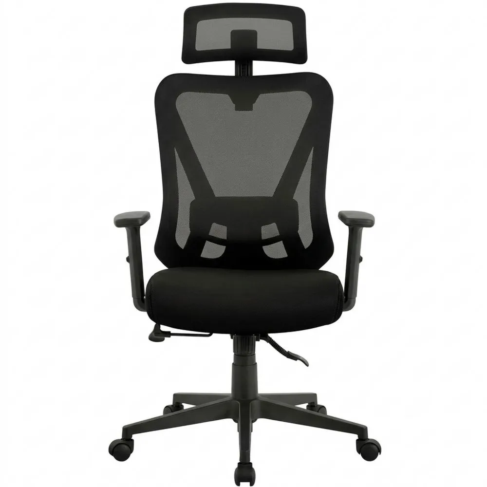 Silla de Oficina Ergonómica con Soporte Lumbar Ajustable y Respaldo Inclinable