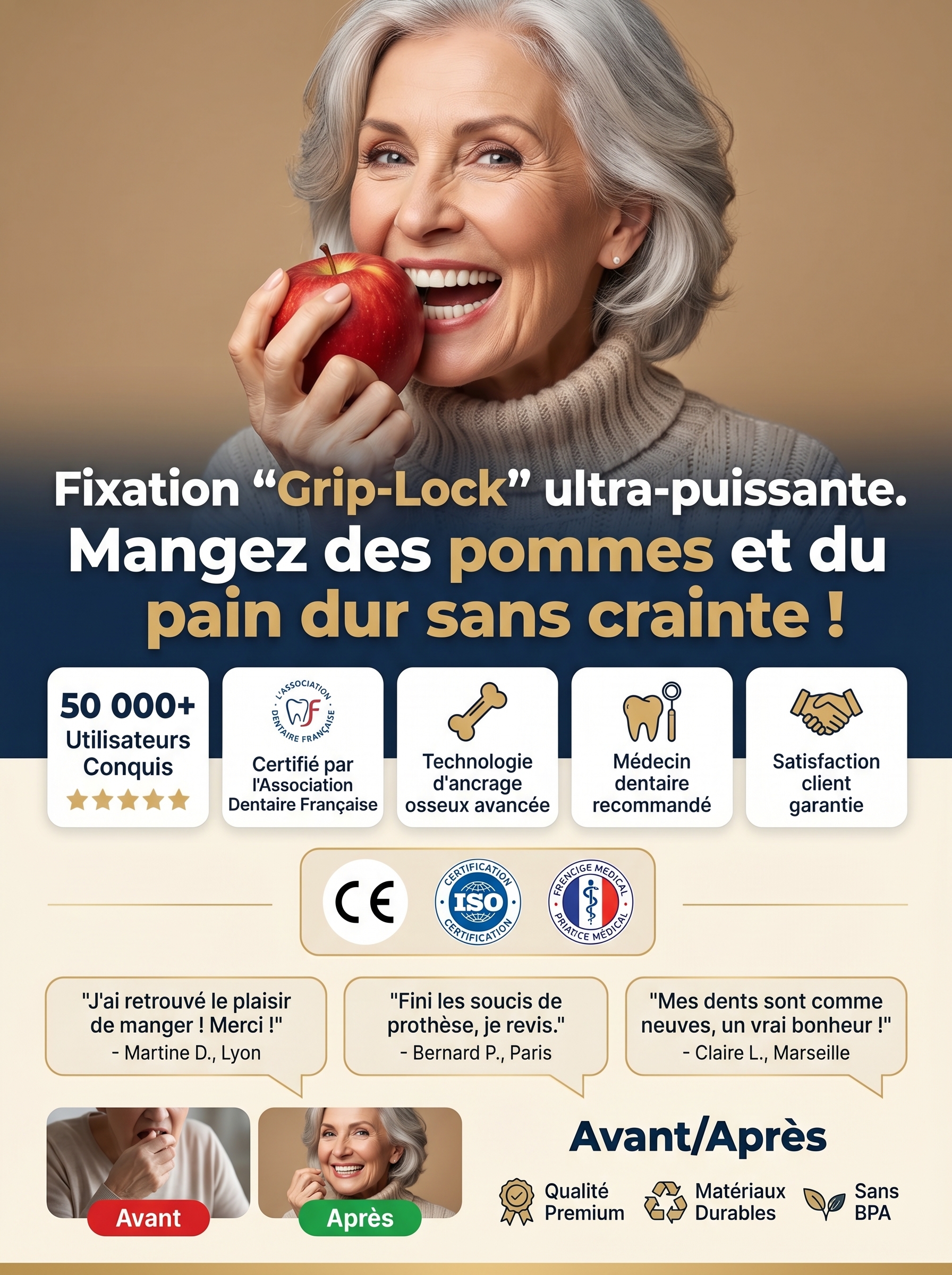 ⭐Transformez votre sourire en 30 secondes : La Prothèse en Silicone Souple n°1 en France