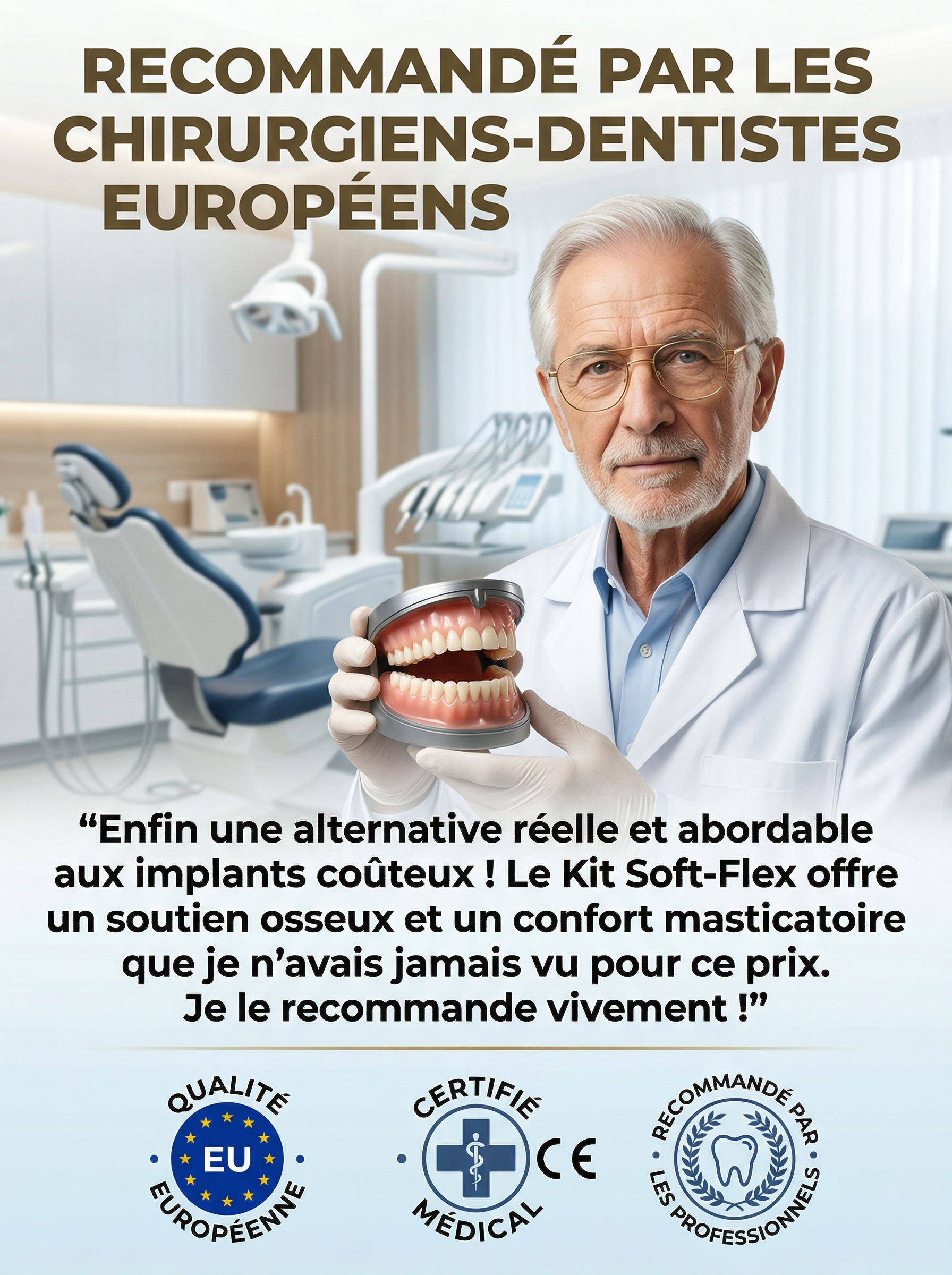 ⭐Transformez votre sourire en 30 secondes : La Prothèse en Silicone Souple n°1 en France