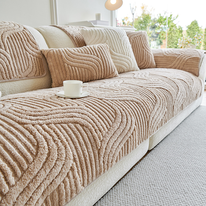 Comfortable Cotton Velvet Sofa Sofa Cushion Household Breathable Back AntiSlip Particles AntiSlip