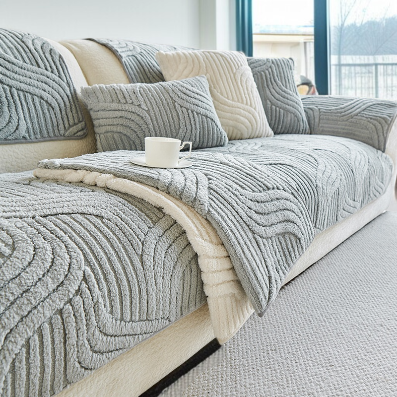 Comfortable Cotton Velvet Sofa Sofa Cushion Household Breathable Back AntiSlip Particles AntiSlip