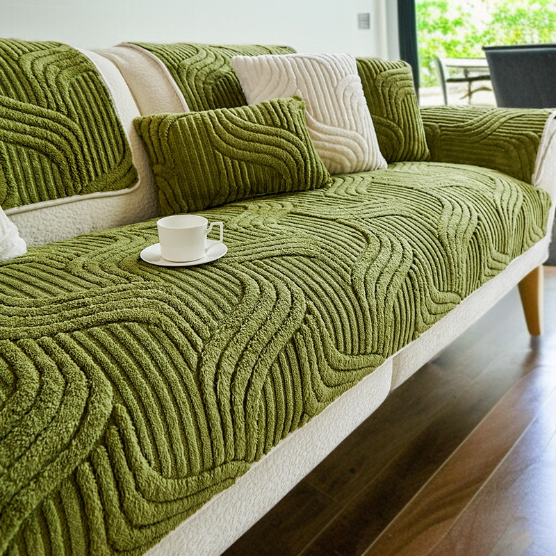 Comfortable Cotton Velvet Sofa Sofa Cushion Household Breathable Back AntiSlip Particles AntiSlip