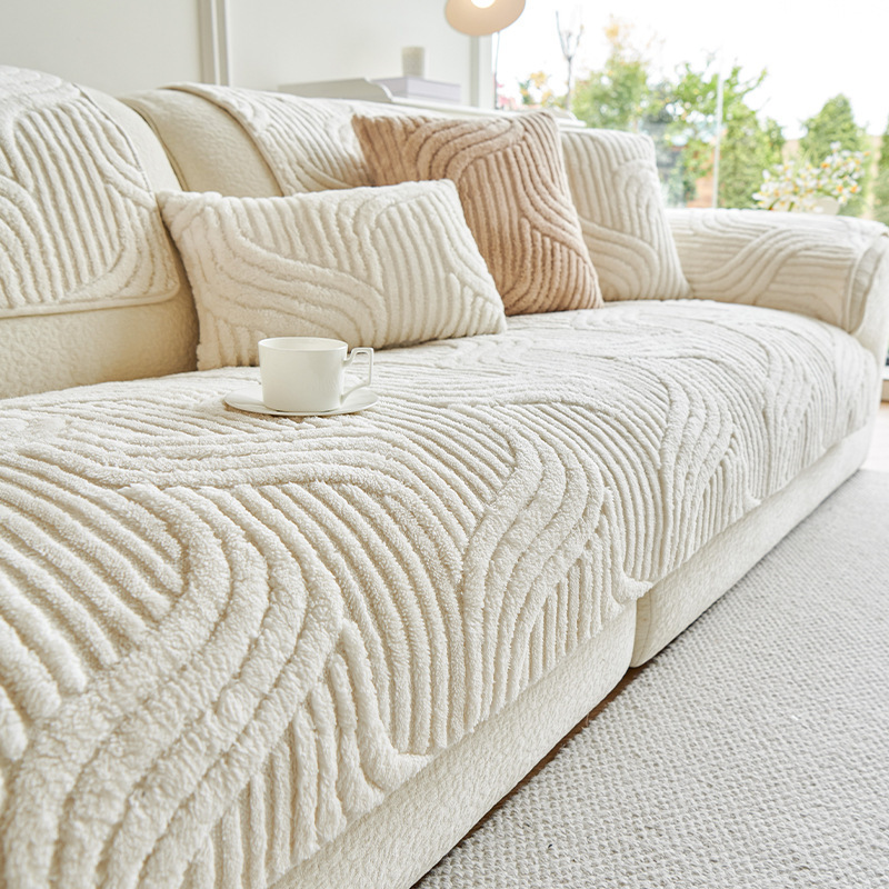 Coussin de canapé en coton velours confortable - Antidérapant, respirant et doux pour la maison