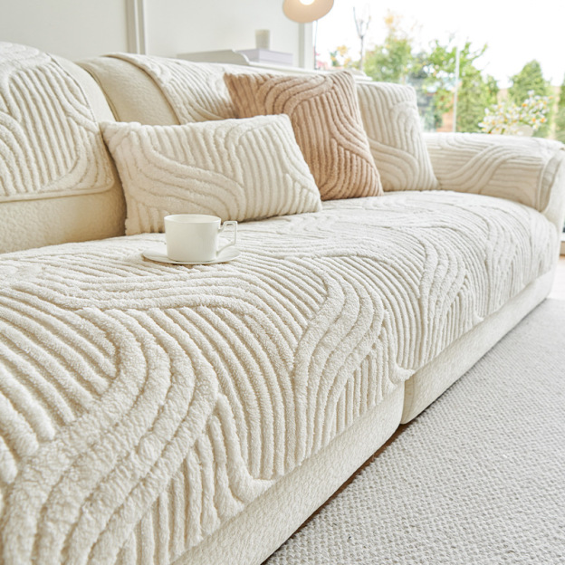 Coussin de canapé en coton velours confortable - Antidérapant, respirant et doux pour la maison