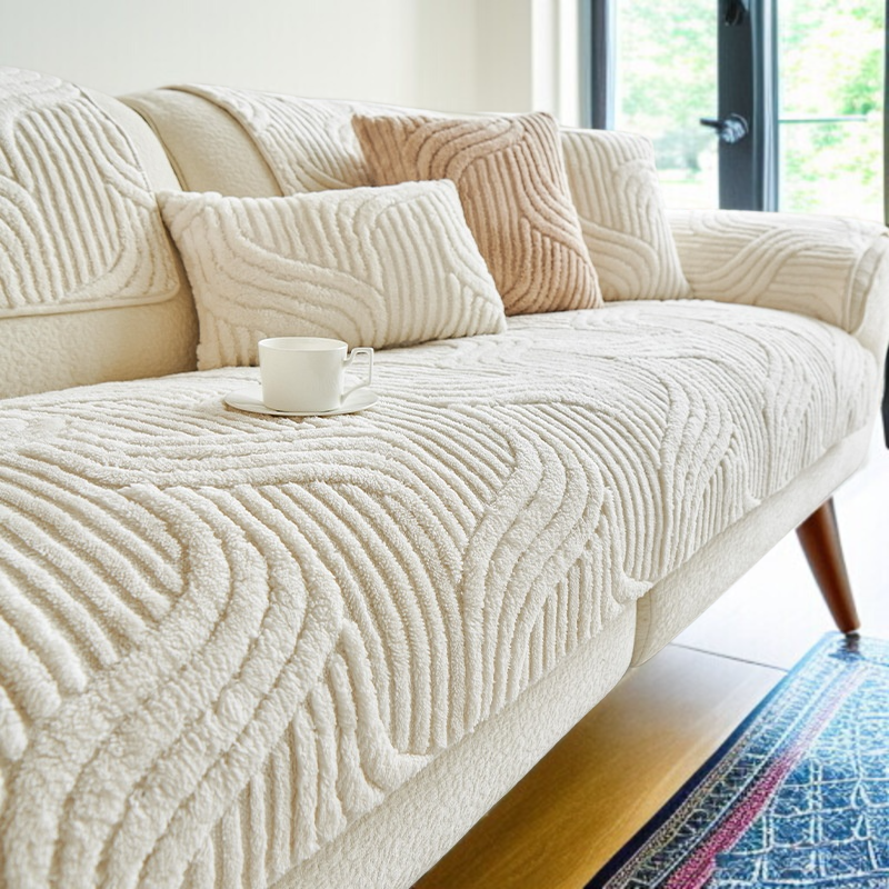 Comfortable Cotton Velvet Sofa Sofa Cushion Household Breathable Back AntiSlip Particles AntiSlip