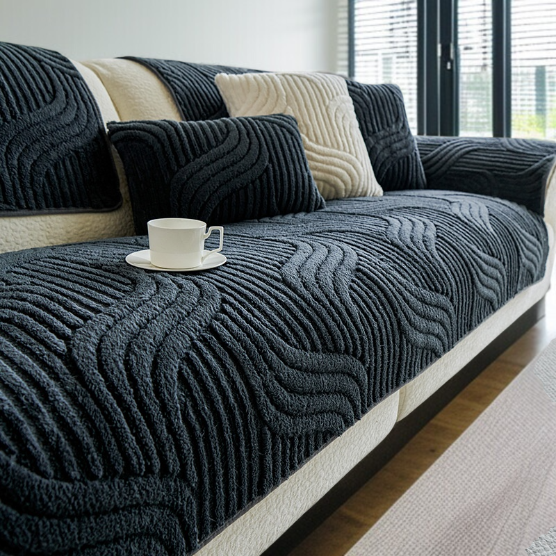 Comfortable Cotton Velvet Sofa Sofa Cushion Household Breathable Back AntiSlip Particles AntiSlip