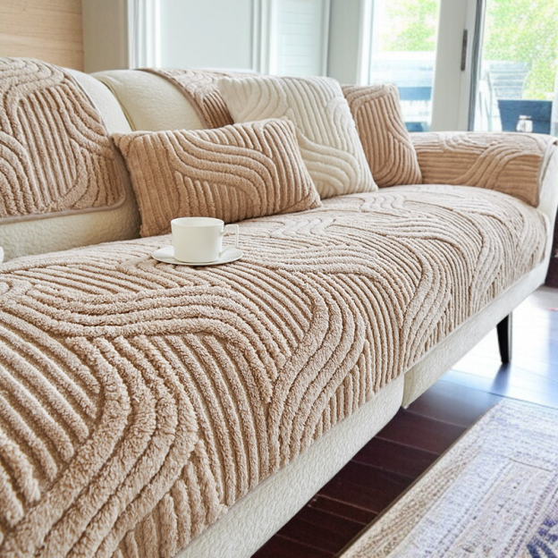 Comfortable Cotton Velvet Sofa Sofa Cushion Household Breathable Back AntiSlip Particles AntiSlip