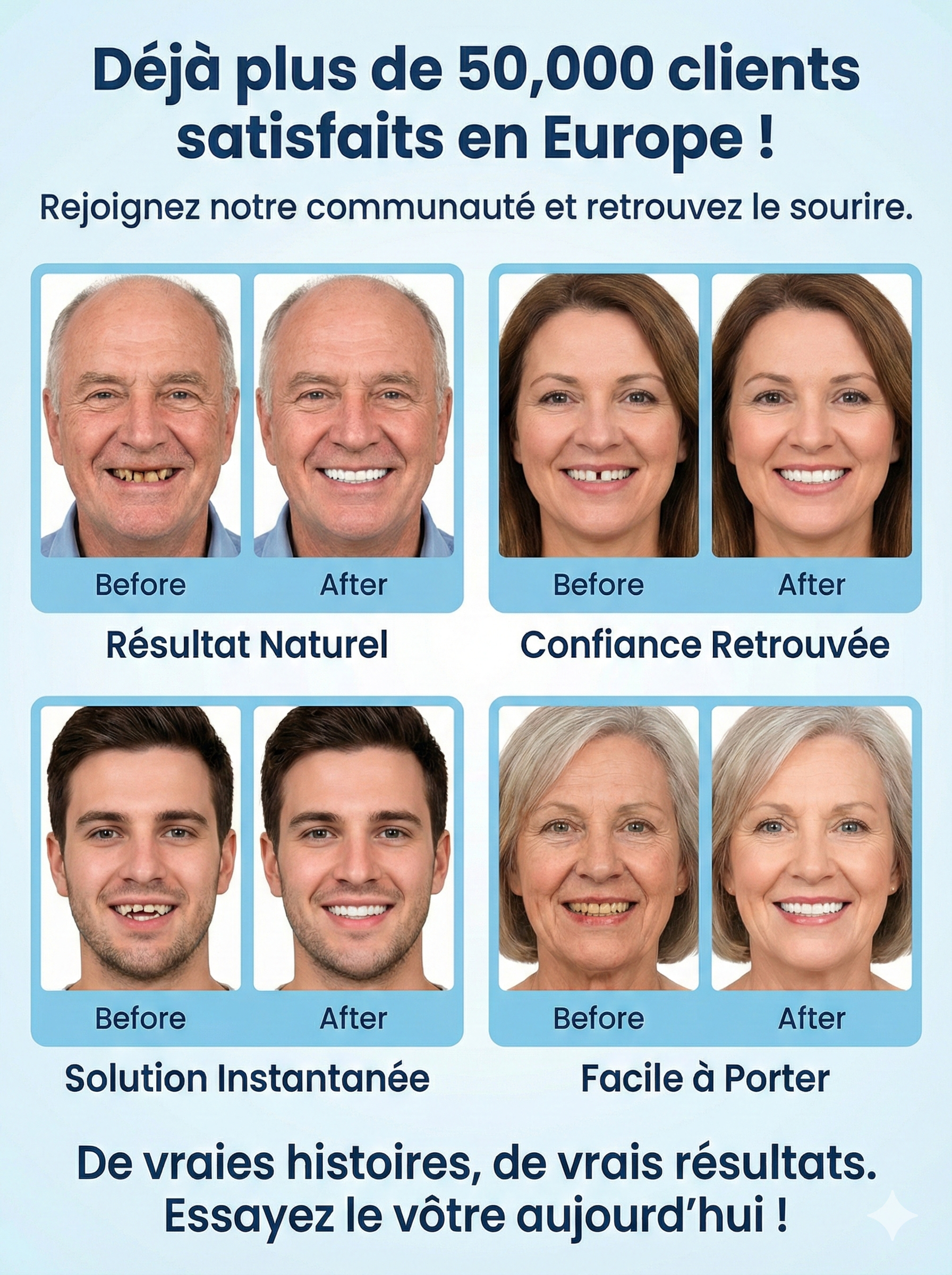 ⭐Transformez votre sourire en 30 secondes : La Prothèse en Silicone Souple n°1 en France