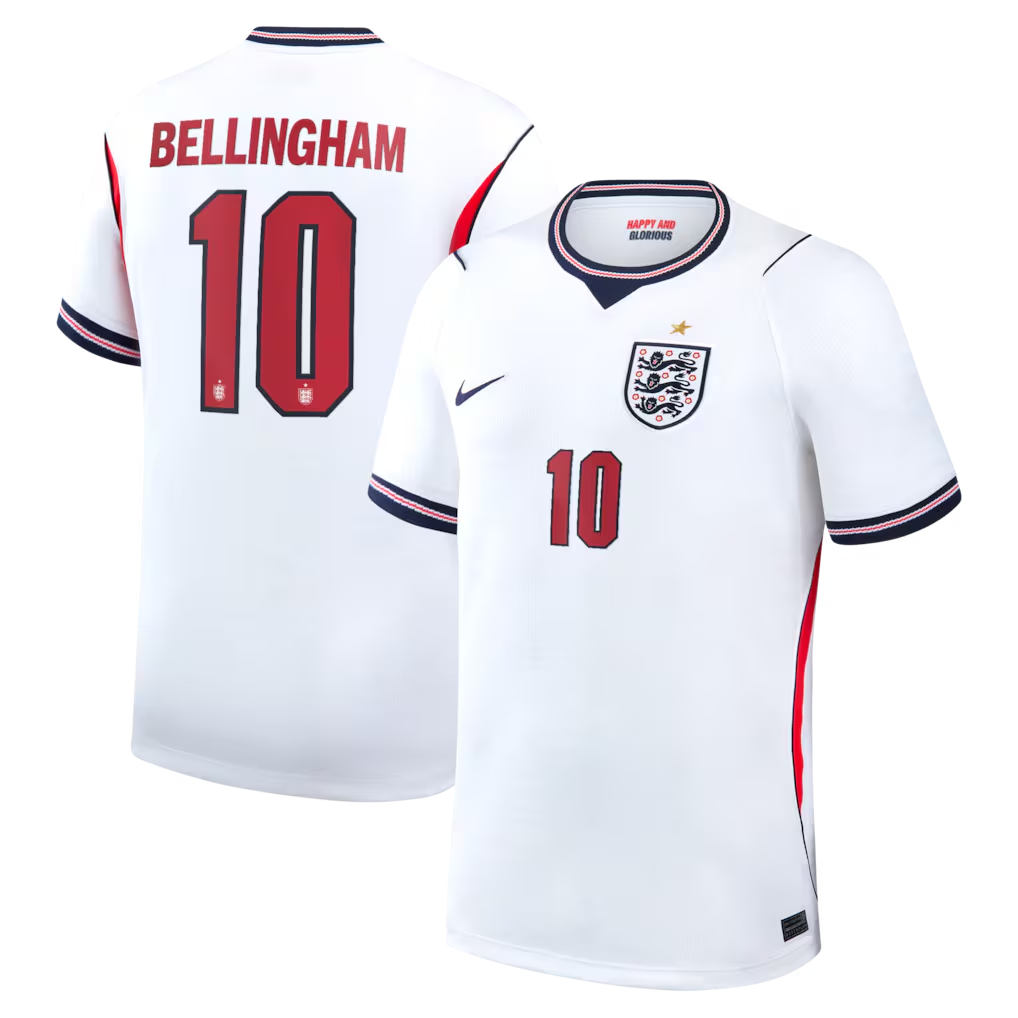 England 2026 Home Stadium Jersey (Jude Bellingham #10) - Breathable Performance Soccer Shirt