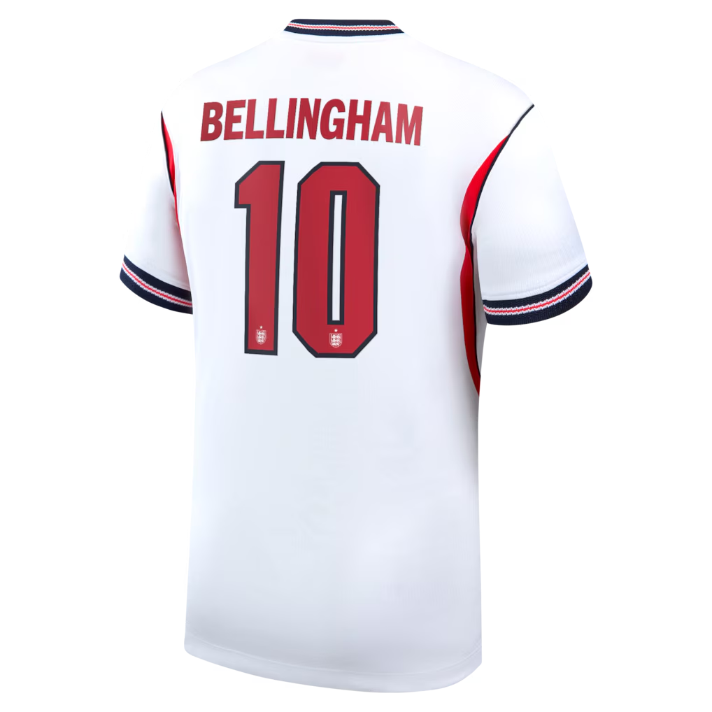 England 2026 Home Stadium Jersey (Jude Bellingham #10) - Breathable Performance Soccer Shirt