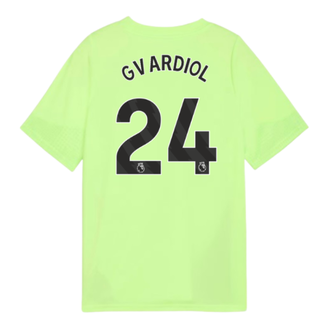 2025-2026 Man City Training Jersey (Fizzy Apple) - Kids (Gvardiol 24)-Vantage Point Soccer