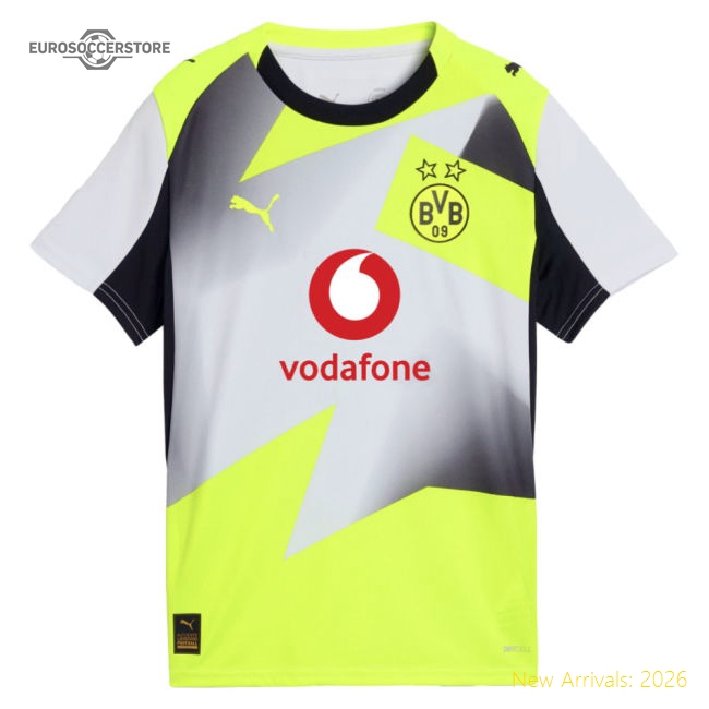 2025-2026 Borussia Dortmund Away Shirt (Kids)-Vantage Point Soccer