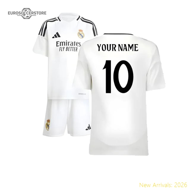 2024-2025 Real Madrid Home Mini Kit (Your Name)-Vantage Point Soccer