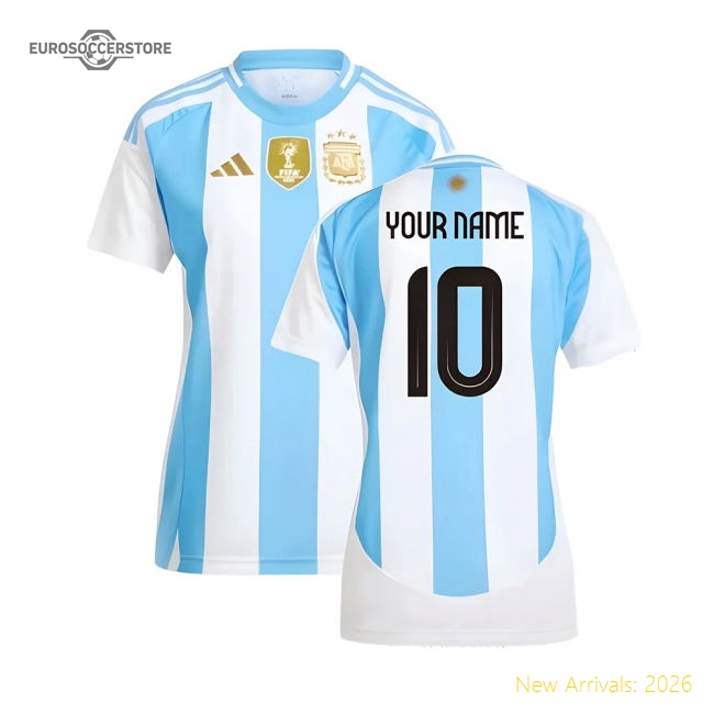 2024-2025 Argentina Home Shirt (Ladies) (Your Name)-Vantage Point Soccer