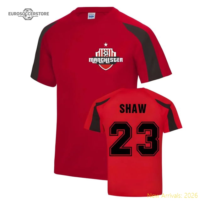 Luke Shaw Manchester Sports Training Jersey (Red)-Vantage Point Soccer
