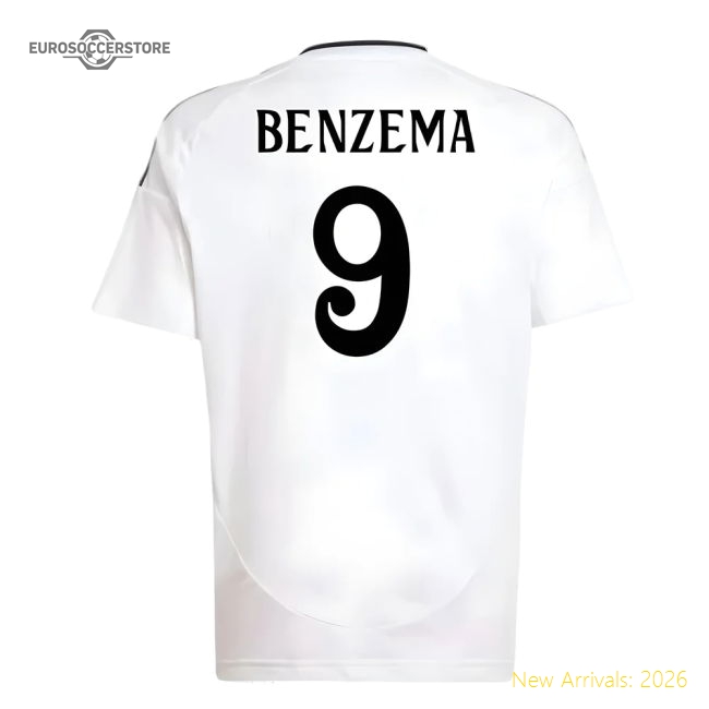 2024-2025 Real Madrid Home Shirt (Kids) (Benzema 9)-Vantage Point Soccer