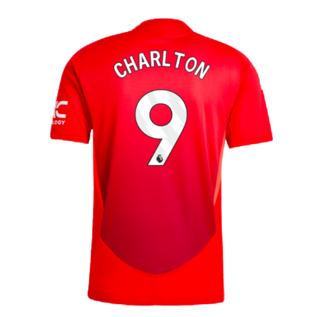 2024-2025 Man Utd Authentic Home Shirt (Charlton 9)-Vantage Point Soccer