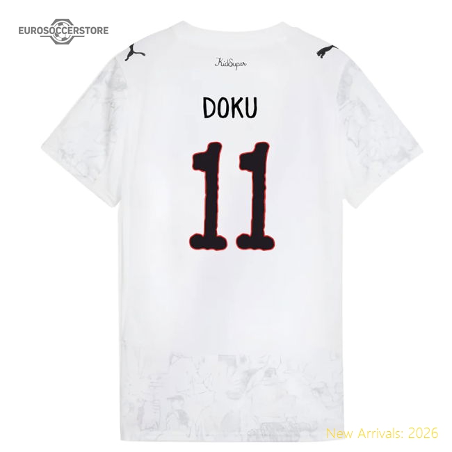 2025-2026 KIDSUPER x Manchester City CWC Shirt (White) - Womens (Doku 11)-Vantage Point Soccer