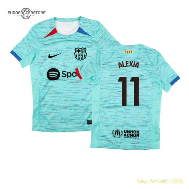 2023-2024 Barcelona Third Shirt (Kids) (Alexia 11)-Vantage Point Soccer