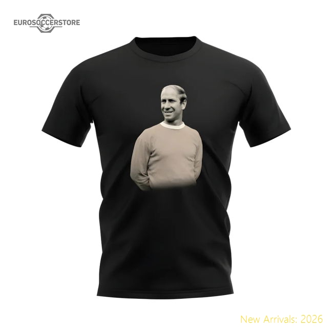 Bobby Charlton Manchester United Legend T-Shirt (Black)-Vantage Point Soccer
