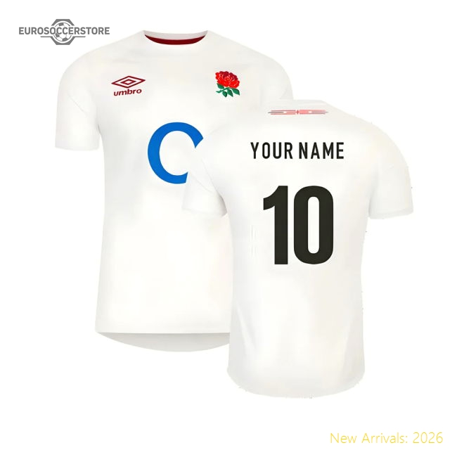 2023-2024 England Rugby Home Shirt (Your Name)-Vantage Point Soccer