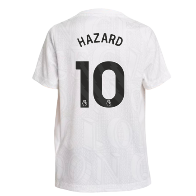 2025-2026 Chelsea Pre-Match Shirt (White) - Kids (Hazard 10)-Vantage Point Soccer