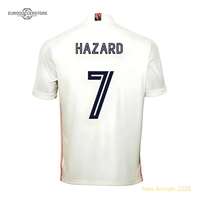 2020-2021 Real Madrid Adidas Home Football Shirt (HAZARD 7)-Vantage Point Soccer