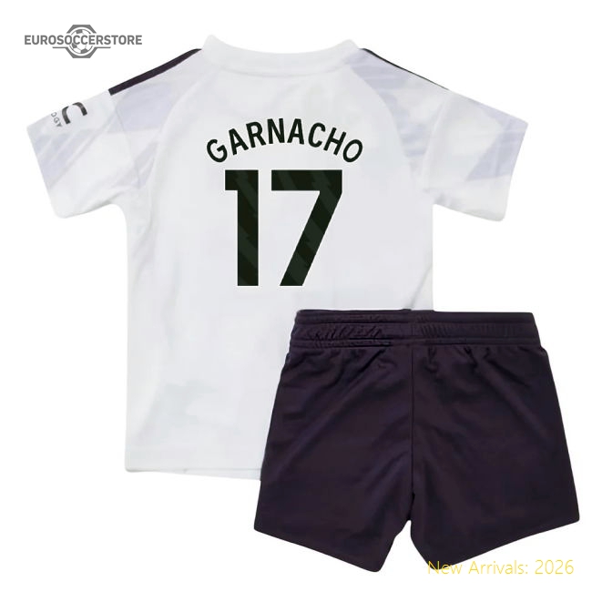 2025-2026 Man Utd Away Baby Kit (Garnacho 17)-Vantage Point Soccer