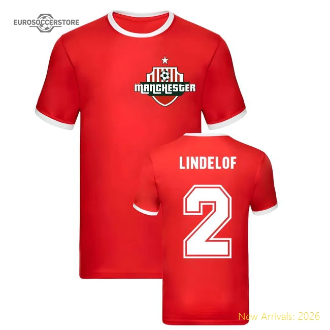 Victor Lindelof Manchester Ringer Tee (Red)-Vantage Point Soccer