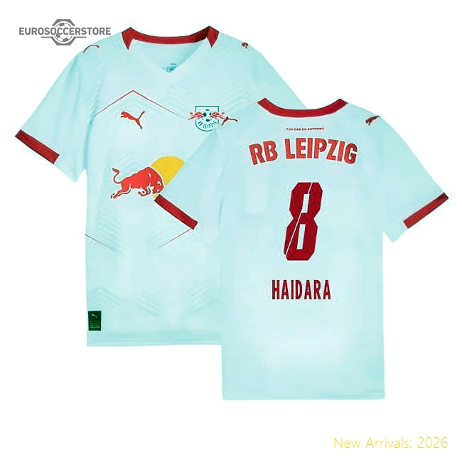 2025-2026 Red Bull Leipzig Home Shirt (Kids) (Haidara 8)-Vantage Point Soccer
