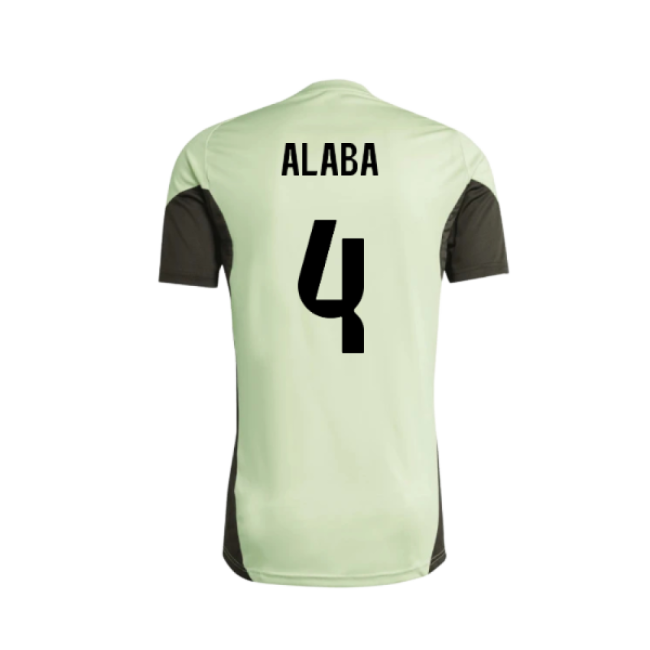 2025-2026 Real Madrid Training Tee (Almost Lime) - Kids (Alaba 4)-Vantage Point Soccer