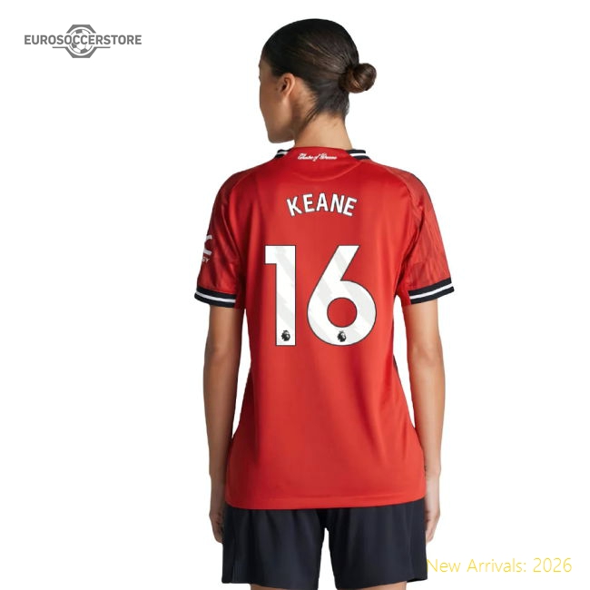 2025-2026 Man Utd Authentic Home Shirt (Womens) (Keane 16)-Vantage Point Soccer
