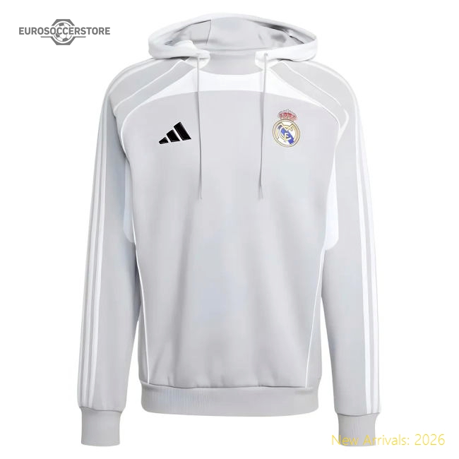 2025-2026 Real Madrid UBP Doubleknit Hoody (White)-Vantage Point Soccer