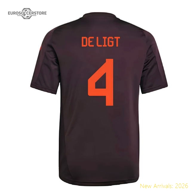 2024-2025 Bayern Munich Training Shirt (Shadow Maroon) - Kids (De Ligt 4)-Vantage Point Soccer