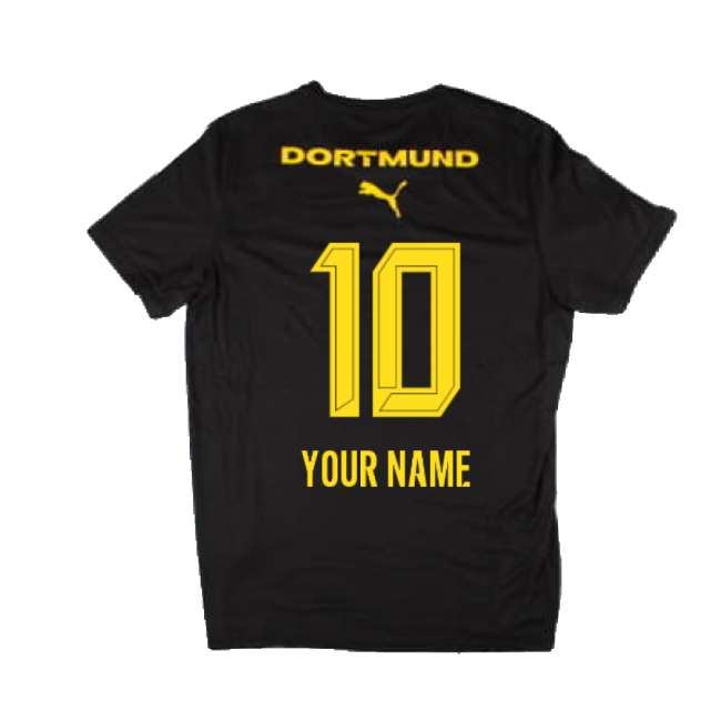 2024-2025 Borussia Dortmund Casuals Tee (Black) (Your Name)-Vantage Point Soccer