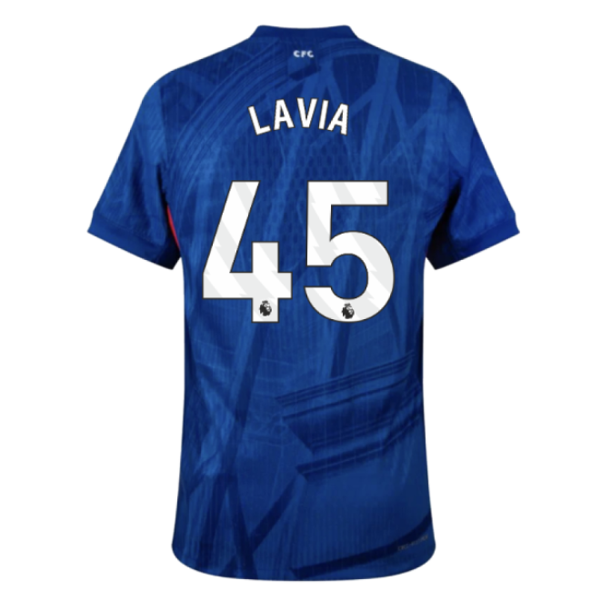 2025-2026 Chelsea Home Authentic Shirt (Lavia 45)-Vantage Point Soccer