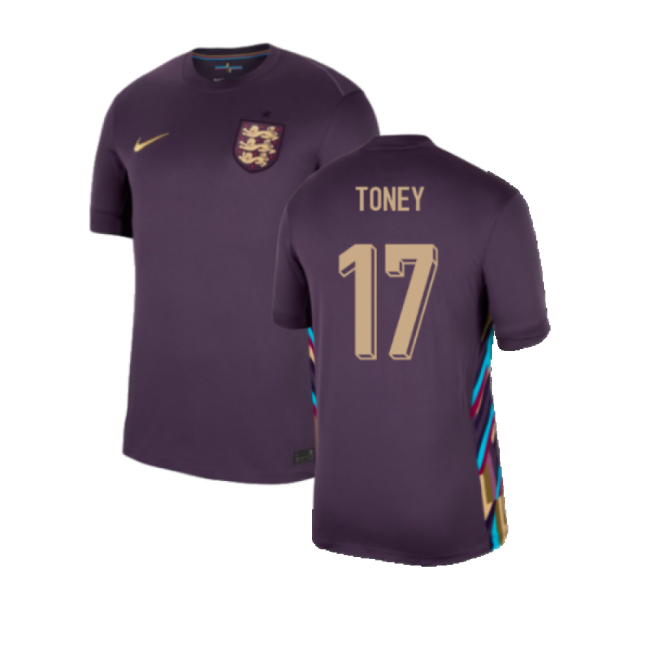 2024-2025 England Away Shirt (Toney 17)-Vantage Point Soccer