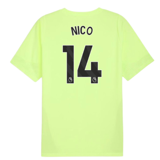 2025-2026 Man City Training Jersey (Fizzy Apple) (Nico 14)-Vantage Point Soccer
