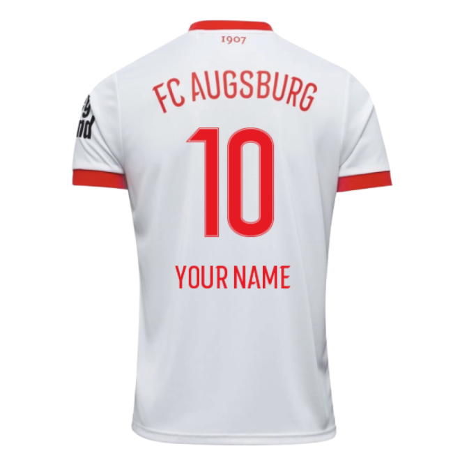 2025-2026 FC Augsburg Home Shirt (Kids) (Your Name)-Vantage Point Soccer