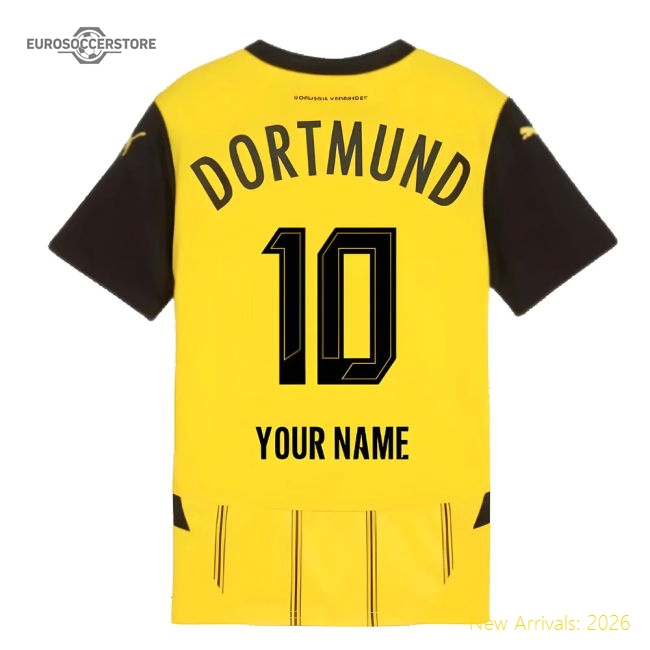 2024-2025 Borussia Dortmund Home Shirt (Kids) (Your Name)-Vantage Point Soccer