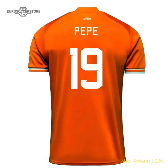 2023 Ivory Coast Home AFCON Winner Shirt (Pepe 19)-Vantage Point Soccer