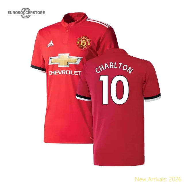 Manchester United 2017-18 Home Shirt ((Excellent) 4-5 Year) (Charlton 10)-Vantage Point Soccer
