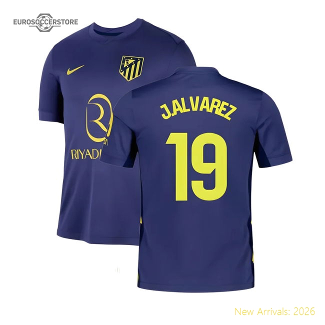 2025-2026 Atletico Madrid Away Shirt (J.Alvarez 19)-Vantage Point Soccer