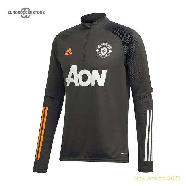 2020-2021 Man Utd Adidas Training Top (Green)-Vantage Point Soccer