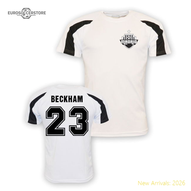 David Beckham Real Madrid Sports Training Jersey (white)-Vantage Point Soccer