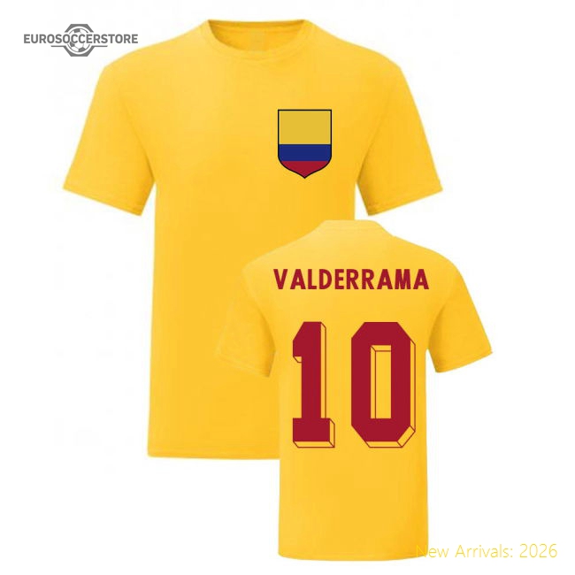 Carlos Valderrama Colombia National Hero Tee\'s (Yellow)-Vantage Point Soccer