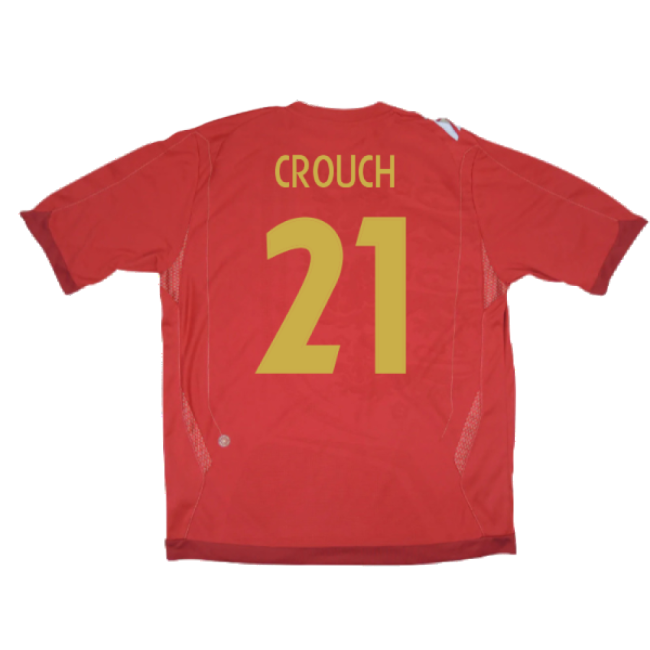England 2006-08 Away Shirt (S) (Excellent) (CROUCH 21)-Vantage Point Soccer