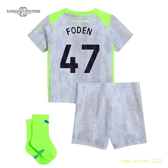 2025-2026 Man City Third Baby Kit (Foden 47)-Vantage Point Soccer